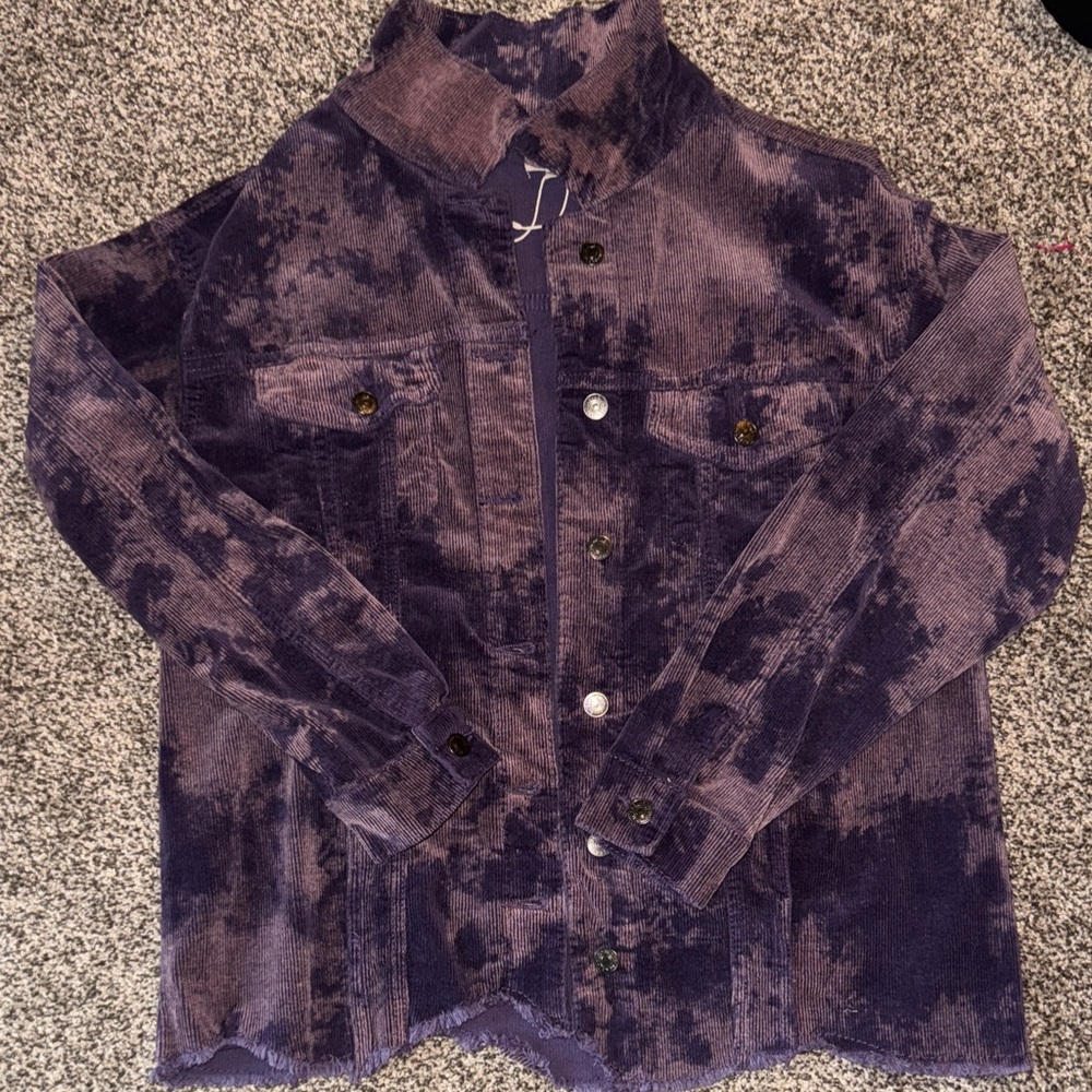 Stylish Purple Women's Corduroy Jacket